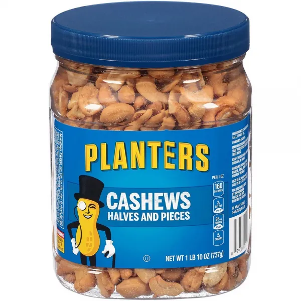 Planters 캐슈 반감 피스 (1.10lb 용기), 선택, 상세설명참조