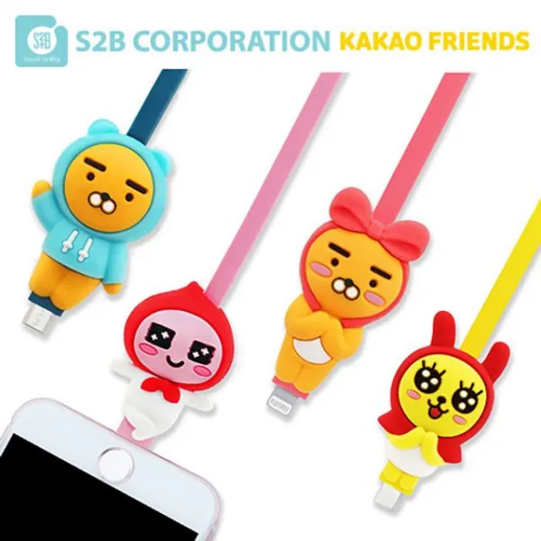 HKC36541 카카오프렌즈 3D 캐릭터 데이터 케이블 - 24핀 C타입, 본 상품 선택, 어피치