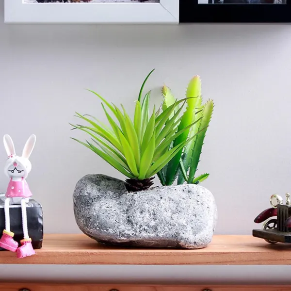 군데군데 놔주면 예쁜 시멘트 다육이조화 2개 인조나무가지 카페