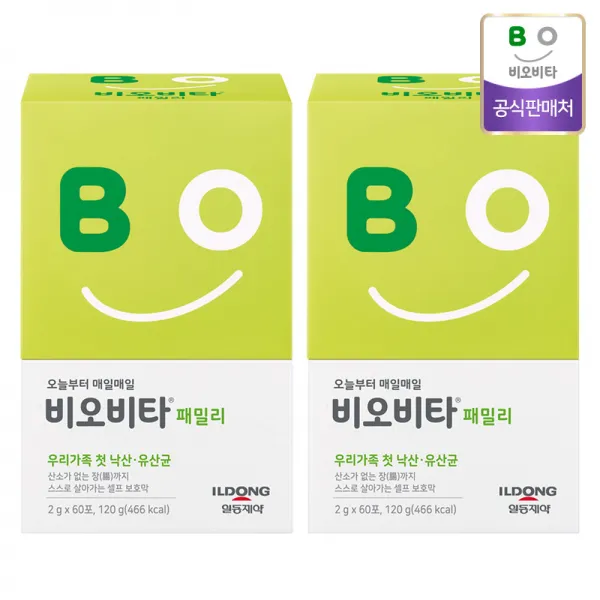 일동제약 비오비타 패밀리 2g X120포 4개월분 유산균 낙산균 미야리산 비오비타_패밀리_2gx120포