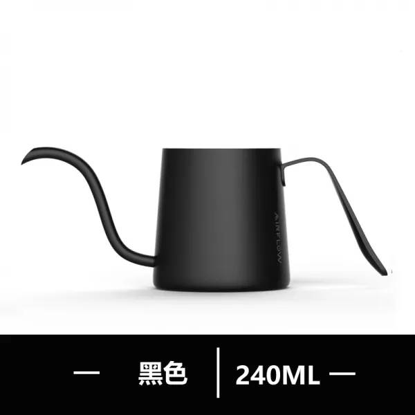 AIRFLOW 핸드드립주전자 원두커피포트 드랍커피 홈 카페, 트루 블랙 240ml 스팟