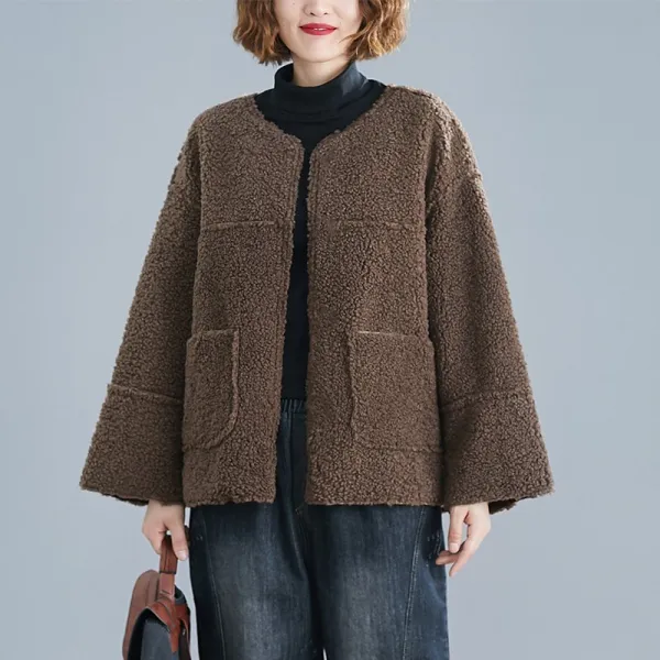 플랜글로벌 여성 루즈핏 다크 후리스 자켓cth