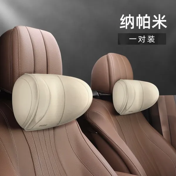 자동차 항공 좌석 헤드 베개 목 베개 베개 Maybach 자동차 베개 메모리 폼 자동차 쌍의 자동차 용품, 일등석 머리 받침 쌍 팩-나 파미