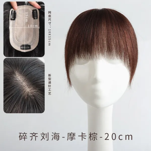 부분가발 Hani 레이스 넓은 면적 의 정수리 가리다 화이트 바늘을 건네고 머리카락을 보완하다 뚜껑 2473964770, 1, 부스지다 일자뱅 -모카브라운 -20c