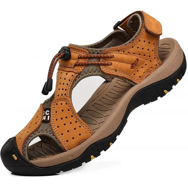  독일 리스마트 남성 폐막 형 아웃도어 스포츠 트레킹 슈즈 가죽 샌들 Sn1505 강의 40.5 Eu 