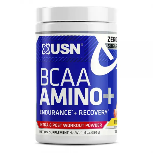 유에스엔 BCAA 아미노+ 인트라 & 포스트 워크아웃 파우더 프루트 펀치 맛, 330g, 1개