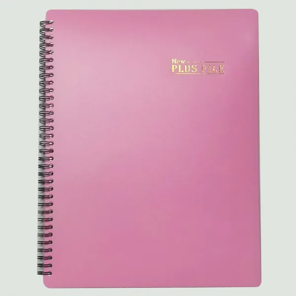 60매 60P 스프링 악보화일 음악화일 분홍(핑크)색 성가대 합창단 악보화일 뉴플러스 A4, 분홍