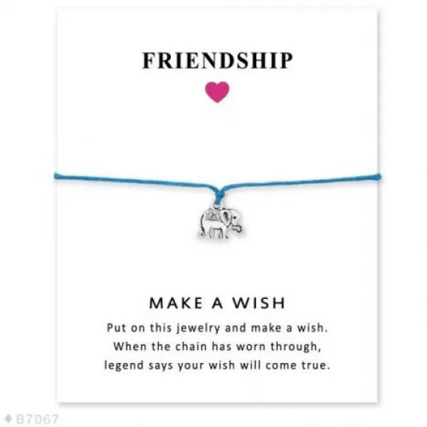  해외 남녀 여자 우정 문 약혼 웨딩 들러리 소원 실버 올빼미 코끼리 매력 팔찌 B7067
