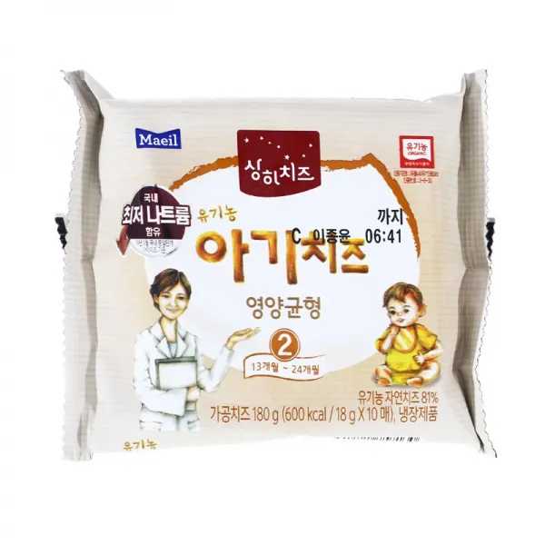 [메가마트] 매일 상하 유기농 아기치즈 2단계 180g, 1개