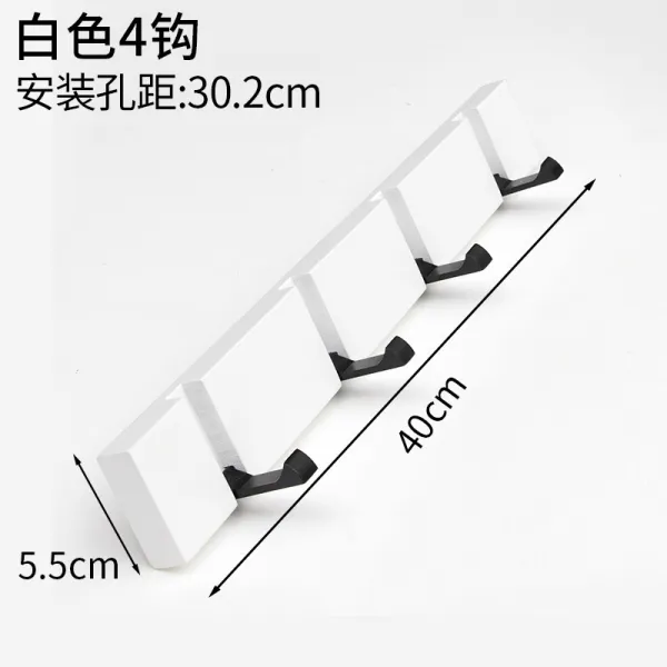 창의 문 뒤 걸이 옷걸이 벽 위 현관 벽걸이 구멍을 막고 문으로 들어가 옷고름, 1, 화이트 4
