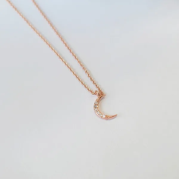 스투디오쥬얼 로즈골드 악세서리 초승달 목걸이