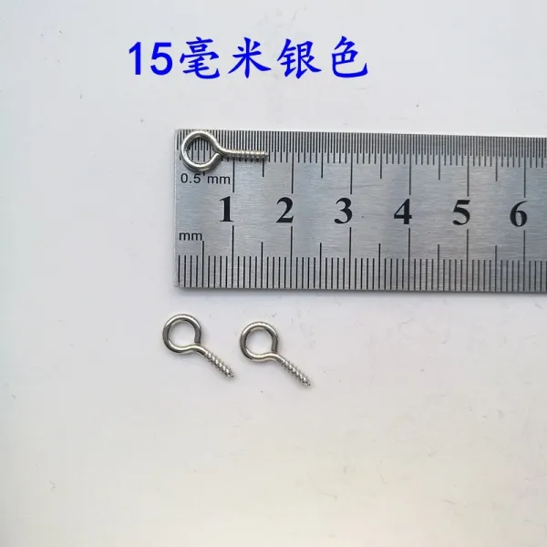 레이스 권 핸드메이드 고정 막대고리 펜던트 깁스 눈시울 나사 피스 오라 양각갈고리 양의, 15 밀리미터 양눈못 실버 1군자정