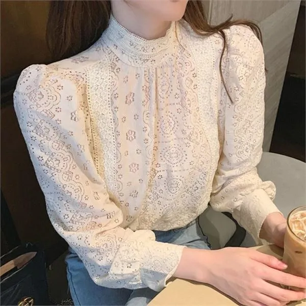 비커밍 4679 베로민 레이스 블라우스