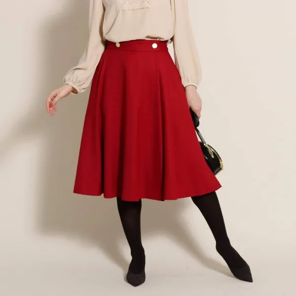 (아나토리에) anatelier [미인 백화 11 월호 게재 / L 사이즈 있음] 사키 소니 미모레 컬러 스커트 52877