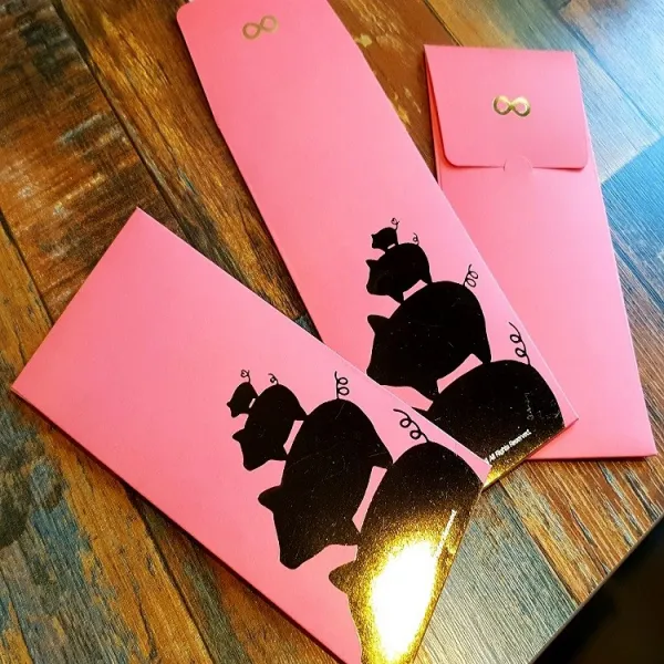 마음씨봉투 고급 핸드메이드 용돈봉투(1세트2입), 황금돼지