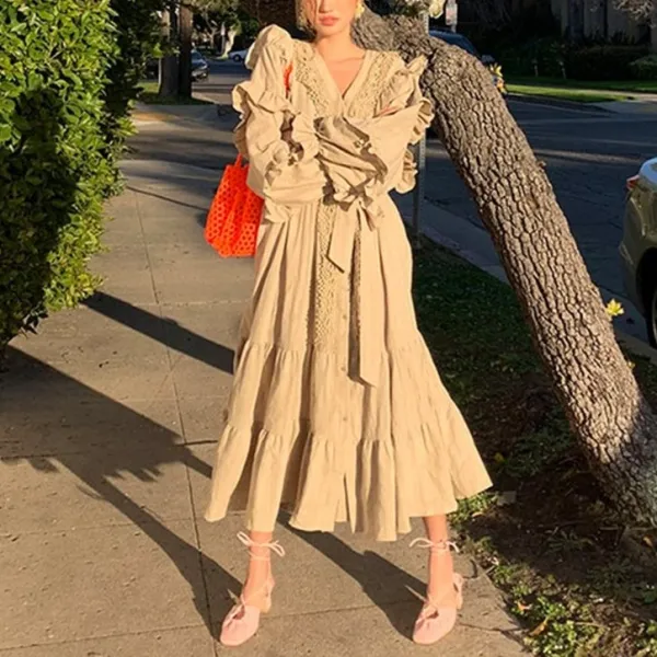  예피플 밀리언달러스 가을 원피스 롱원피스 공주 프릴원피스 쉬폰원피스 레이스원피스 가을원피스