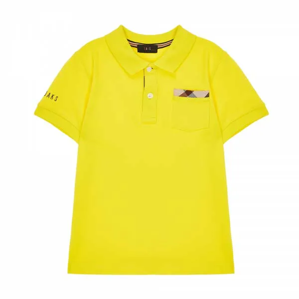 [현대백화점][닥스키즈목동점] 기본베이직카라티셔츠(DQM10TP01M_YE)체크배색기본베이직카라반팔티셔츠D