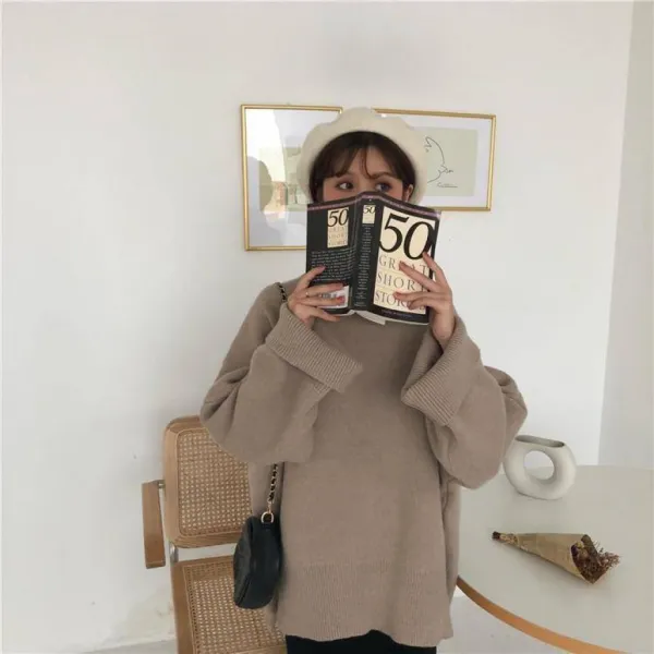 바른몰 여성 겨울 라운드넥 스웨터