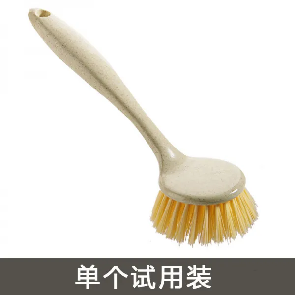 브러시 냄비 신기 천연 브라운 워시 그릇 손잡이 브러쉬 가정용 손상되지 않은 점유 주방 청소용품, 비닐 핸들 한 개 룩