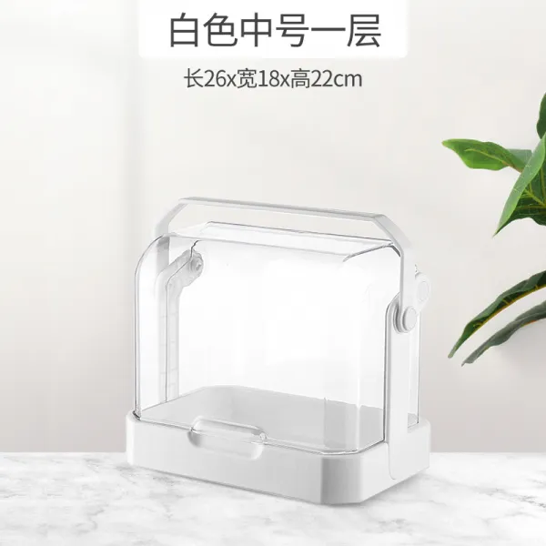 예쁜 화장품정리함 화장품보관함 다용도정리함 화장품정리대 B00574, 흰색 중간층개