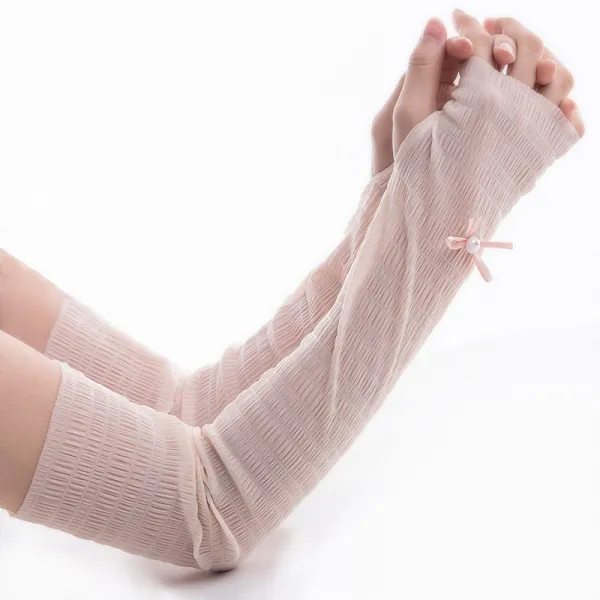 핑크 쿨토시 여성 레쉬 롱레이스 슬리브 보호함 팔꿈치 시원한 심플 러닝 스타일리쉬 타입 청상 손목보호대 여름