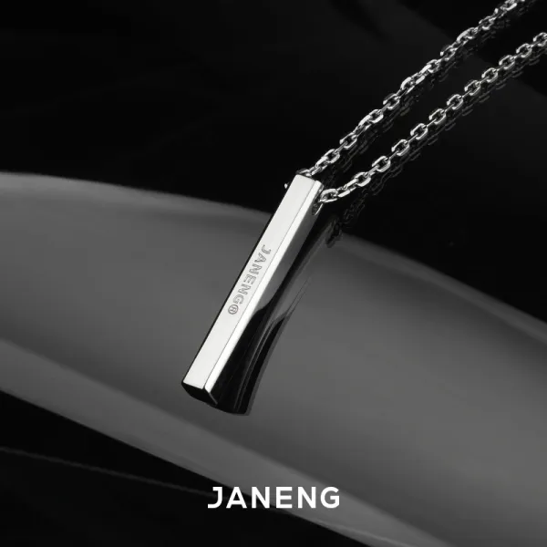 뒤쫓다 강기슭 JANENG925 팔각 장형 펜던트 조절가능 남성 여성 매니쉬 코디 스웨터 체인