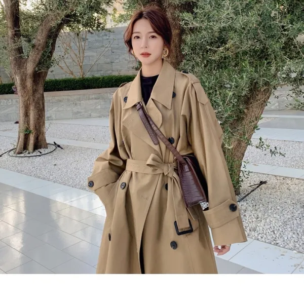 가나다몰 가을 나만의 연출 박시 루즈핏 롱 트렌치 코트 BWCT-131 트렌치코트