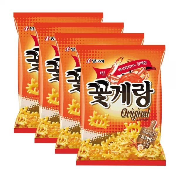 빙그레 꽃게랑 오리지널 70g 4개