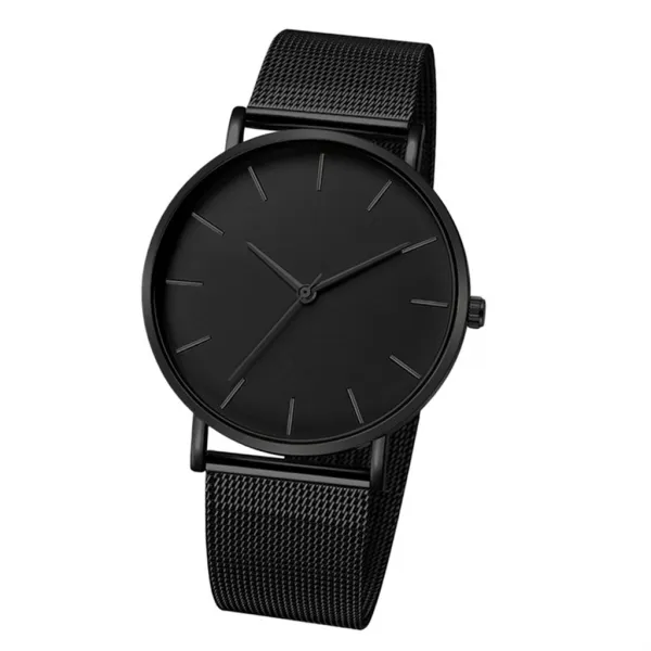 Zld 남자 스포츠 인과 석영 시계 합금 메쉬 밴드 버클 4cm 아날로그 손목 시계 24cm