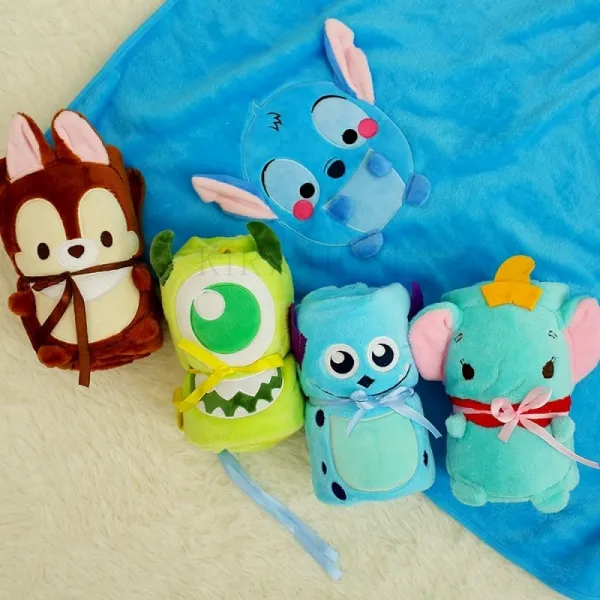 Kirahosi 무릅 담요 밍크 담요 낮잠이불 여행용 학생 사무실 이불 49 Ts11 Dncf3b1m 사진색4 100*80cm