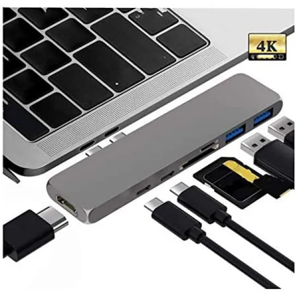 Zmucen 4k hdmi 전원 공급 tfsd 카드 판독기 2 USB 3.0 포트가 20162017 20182019 Macbook pro romecr, 상세 설명 참조0