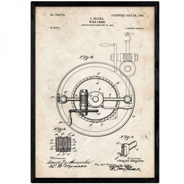 와인 프레스 특허와 낙장 포스터 2.