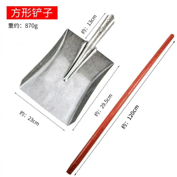철제 두꺼운 강철 가래 담금질망간강 야외 공사장 모난 농용 원림 뒤집다 누런색 나무를 심다 석탄, 23 센치 실버 망간 강철 방면 삽