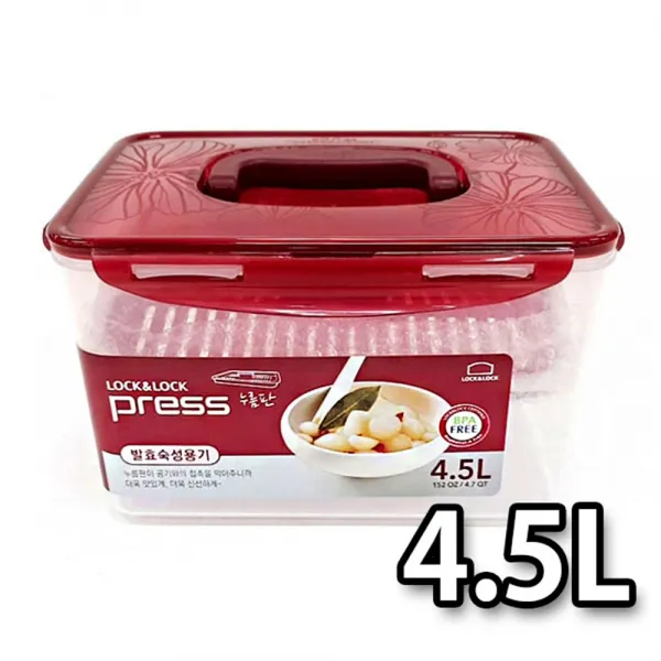 $49 김치통 【락앤락.발효.숙성.누름판.김치통.4.5l.숙성.밀폐용기】 장게장통 Myd :od: !c80 21myw+ 74ad08 590!c Ea30~ Opt 숙성김치통4.5리터