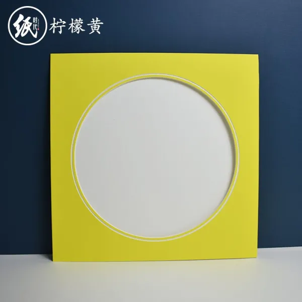 컬러 핸드페인팅 공필화각지 원형 액자 창의 중국식 간이 카드용지 도배 서예포장 벽 V20cm그림 외내원접착제