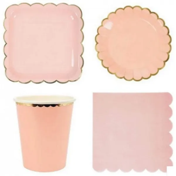 일본배송 Lumierechat종이 그릇종이 컵 파티이벤트 생일테ー불우에아 냅킨 페ー파ー프 어 도접시 8분, 단일옵션