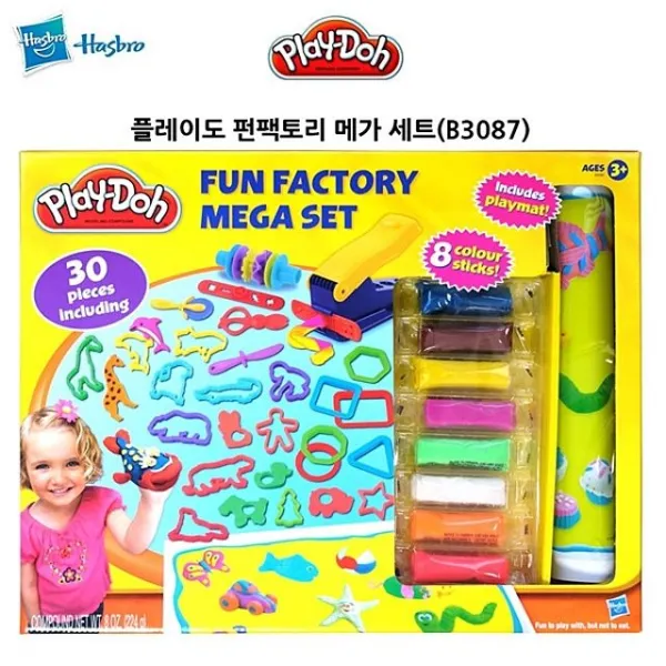 최신무배_ bq_W06773B 도우 클레이 플레이도우 펀팩토리 메가 세트 (B3087)_신중_ 찰흙 공작완구 점토놀이