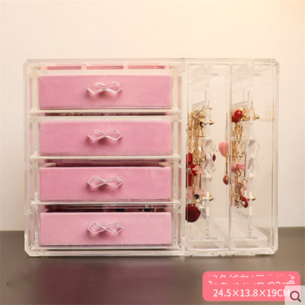 보석 저장 상자 탁상용 귀걸이목걸이 끝 마무리 함BP2223, 3색