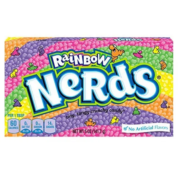 Nerds 너즈 Rainbow Candy Video Box 사랑방캔디 레인보우 캔디 5oz(141g) 12팩, 1세트, .g