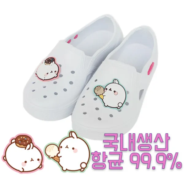 [멸치쇼핑][에이블팩토리] 몰랑이 디저트 EVA 캐릭터 실내화 아동 학생 학교 실내화