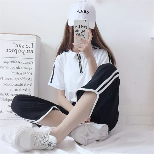 여성 봄 상하 코디 세트 B 145cm 네트레드 햅번 키 작은 자녀복 150에 하의 고학생 캐주얼 투피스