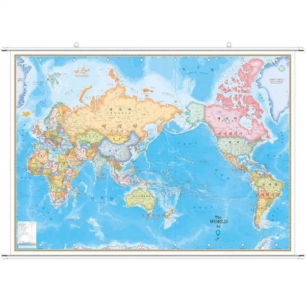 나우맵 대륙별지도 10종시리즈 족자 세계전도 여행 포스터 01. 세계지도