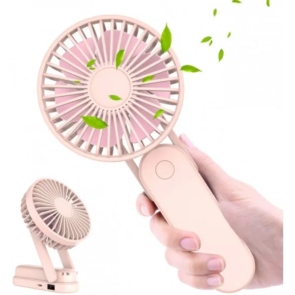 WOWGO USB 팬 충전식 2500mAh 사일런트 배터리 휴대용 팬 3 속도 R©glable USB 포켓 포이크© 사무실 여, 1