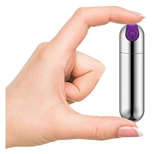 Alona Magic Best Bullet Vibrator 10 가지 설정의 충전식 Bullet Vibe 여성용 초강력 진동 총알 장난감, One Color_1.silver, 상세 설명 참조0, 상세 설명 참조0