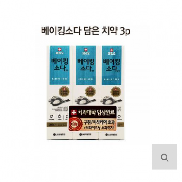 토토몰 LG 페리오 베이킹소다 담은 치약 3P 거취케어 브라이트닝, 1매입, 100g