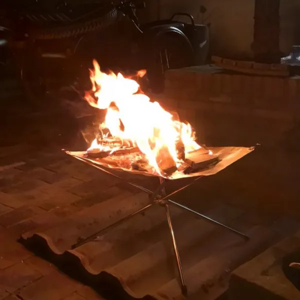 야외 초경량 땔감 스테인리스 스틸 캠프파이어 화로