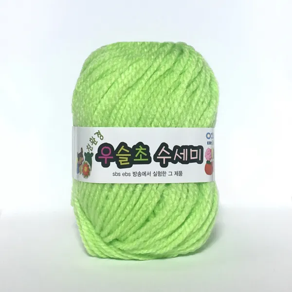 (10+1) 우슬초 뜨개질 수세미실 50g, 12.메론색