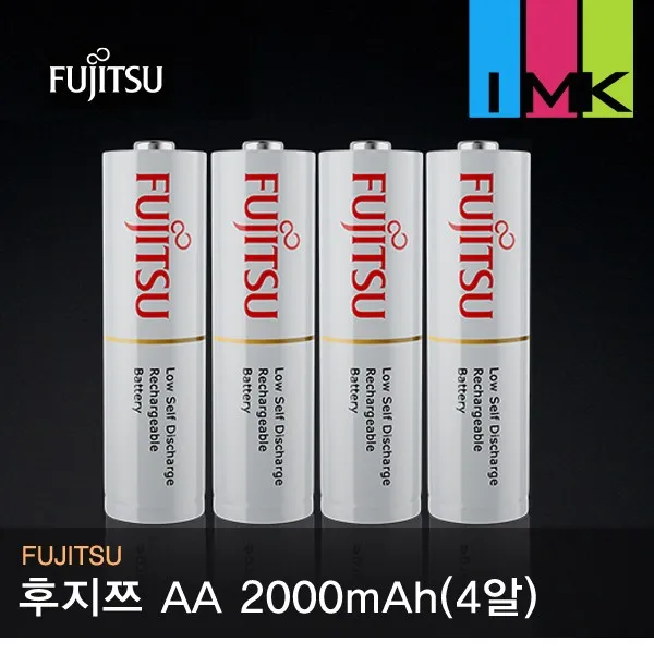후지쯔 AA 2000mAh(4알) Ni-MH 충전지/재충전 2100회/배터리, 단일상품