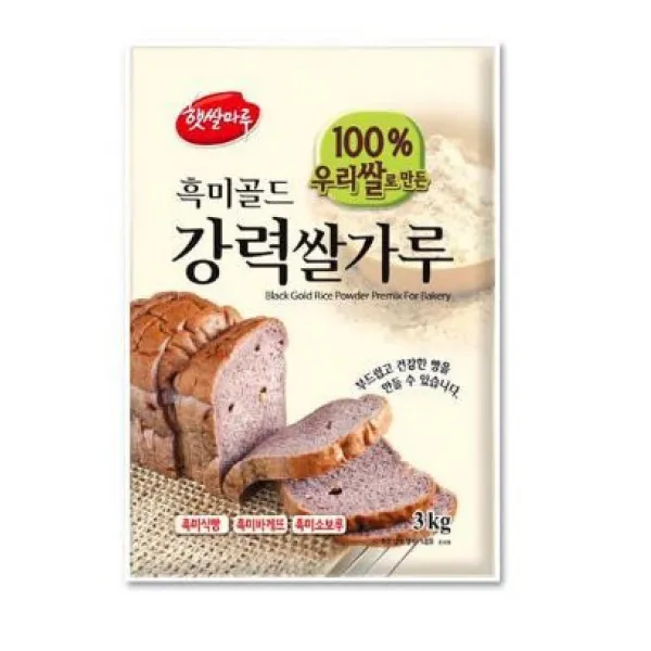 [대두식품] 흑미골드강력쌀가루_국산 3kg, 없음, 상세설명 참조