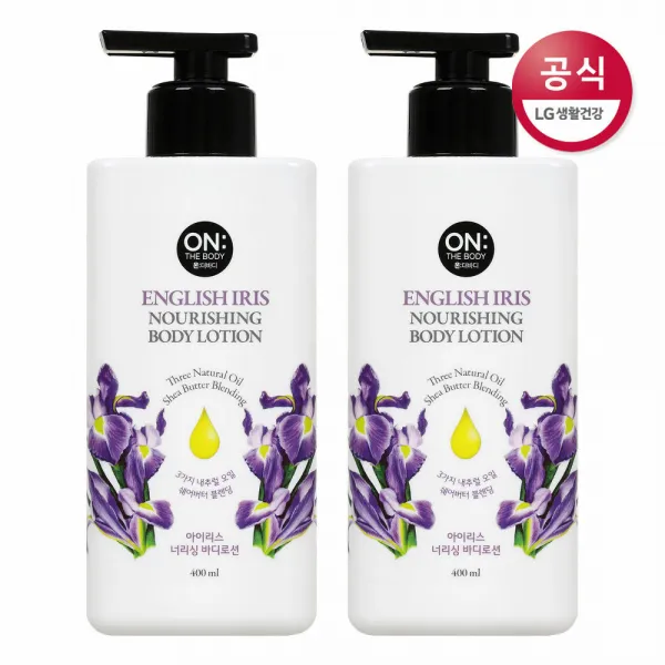 [신세계TV쇼핑]온더바디 고보습 아이리스 바디로션 400ml x2개, 2